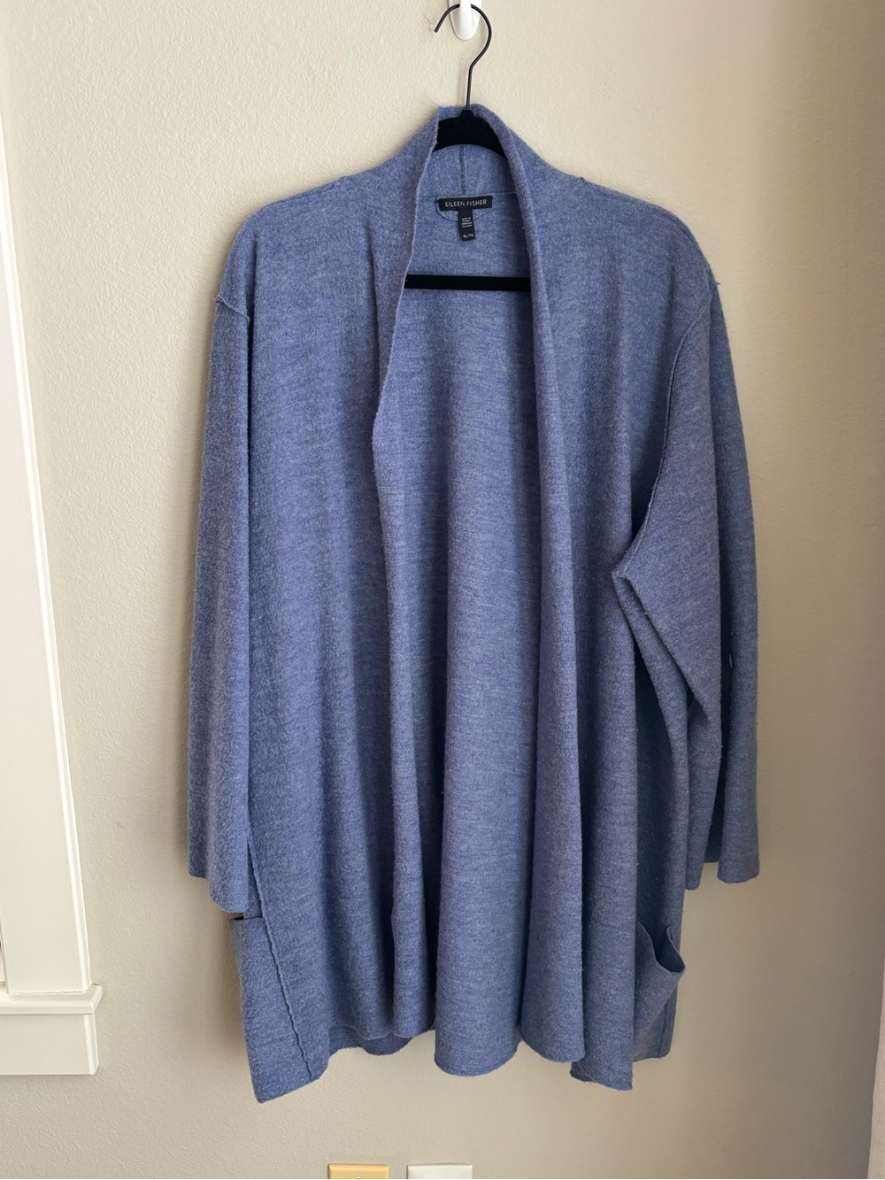 Eileen Fisher Soft Periwinkle Open Cardigan